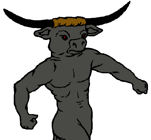 Dibujo Cabeza de búfalo pintado por cristian20