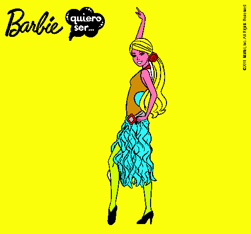 Dibujo Barbie flamenca pintado por Anita_11