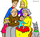 Dibujo Familia pintado por melanie123