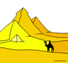 Dibujo Paisaje con pirámides pintado por valenmonfer