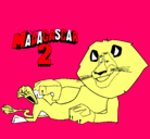 Dibujo Madagascar 2 Alex pintado por fhshfufrgyog