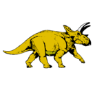 Dibujo Triceratops pintado por huyuy