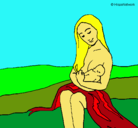 Dibujo Madre con su bebe pintado por jesusnieto