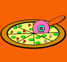 Dibujo Pizza pintado por anonimiso