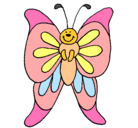 Dibujo Mariposa  pintado por color