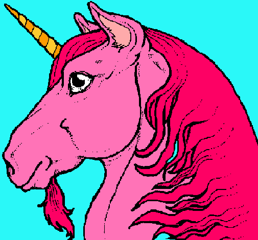 Dibujo Cabeza de unicornio pintado por 7894561230