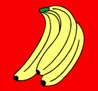 Dibujo Plátanos pintado por bananita