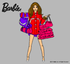 Dibujo Barbie de compras pintado por laba