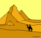 Dibujo Paisaje con pirámides pintado por mgii