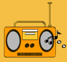 Dibujo Radio cassette 2 pintado por amsl