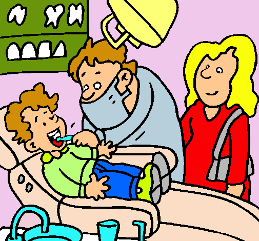 Niño en el dentista