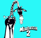 Dibujo Madagascar 2 Melman pintado por galananas