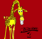 Dibujo Madagascar 2 Melman pintado por chuki