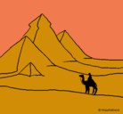 Dibujo Paisaje con pirámides pintado por chaima