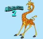 Dibujo Madagascar 2 Melman pintado por loooooolaaaa