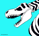 Dibujo Esqueleto tiranosaurio rex pintado por VELOZ