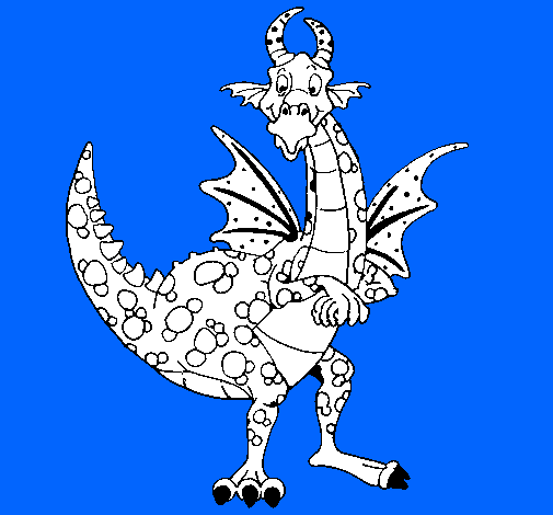 Dibujo Dragón feliz pintado por superBin