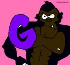 Dibujo Gorila pintado por ana0076