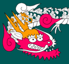 Dibujo Dragón japones II pintado por friv