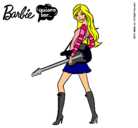 Dibujo Barbie la rockera pintado por poppixie