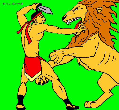 Gladiador contra león