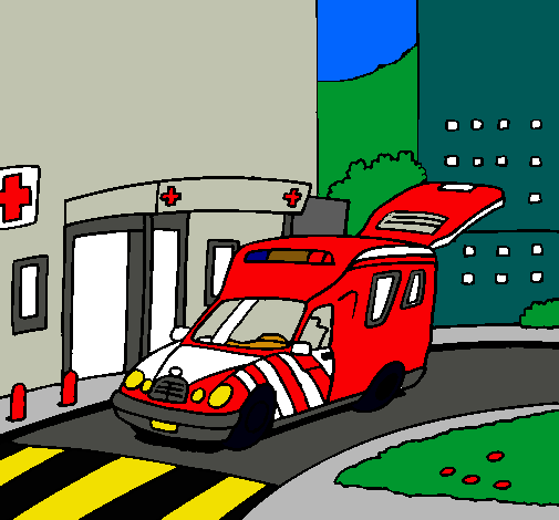 Ambulancia en el hospital