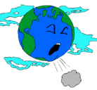 Dibujo Tierra enferma pintado por comic