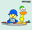 Dibujo Pocoyó y Pato pintado por kevin1