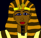 Dibujo Tutankamon pintado por dogi