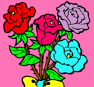 Dibujo Ramo de rosas pintado por karel