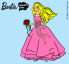 Dibujo Barbie vestida de novia pintado por pamelita6