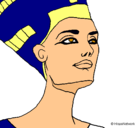 Dibujo Busto de Nefertiti pintado por flordeloto22