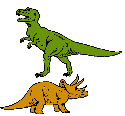 Triceratops y tiranosaurios rex