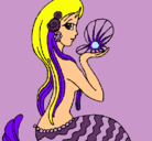 Dibujo Sirena y perla pintado por Ioana99