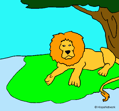 Dibujo Rey león pintado por grettel21