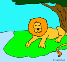 Dibujo Rey león pintado por grettel21