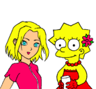 Dibujo Sakura y Lisa pintado por almu2002