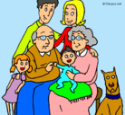 Dibujo Familia pintado por camilli