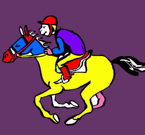 Dibujo Carrera de caballos pintado por johaniris