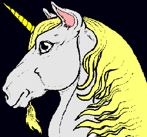 Dibujo Cabeza de unicornio pintado por 37124