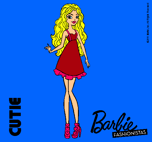Dibujo Barbie Fashionista 3 pintado por SILVIA