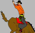 Dibujo Vaquero en caballo pintado por HIJAAAAAAAA