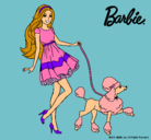 Dibujo Barbie paseando a su mascota pintado por ayelen9