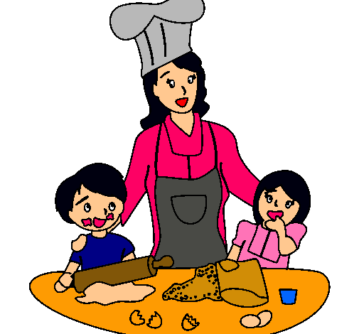 Dibujo Mama cocinera pintado por 7894561230