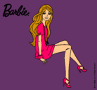 Dibujo Barbie sentada pintado por bichicleta