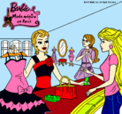 Dibujo Barbie en una tienda de ropa pintado por kritsy11