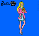 Dibujo Barbie con un gatito pintado por SILVIA