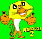 Dibujo Madagascar 2 Alex pintado por villeta