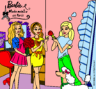 Dibujo Barbie de compras con sus amigas pintado por zaretskaia