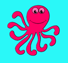 Dibujo Pulpo 2 pintado por fyhdtedec